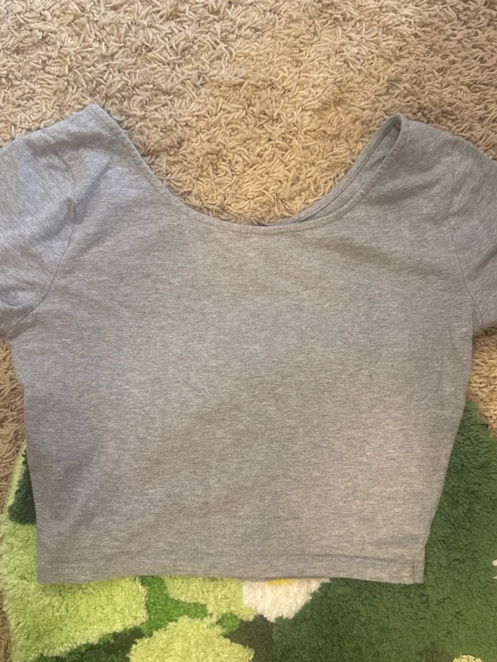 Forever 21 Gray Women's Scoop Neck Crop Top Medium